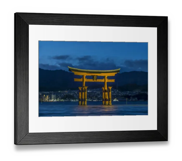 Framed Print : Japan, Miyajima, Itsukushima Shrine, Twilight Floating Torii Gate Framed Print : Japan, Miyajima, Itsukushima Shrine, Twilight Floating Torii Gate
