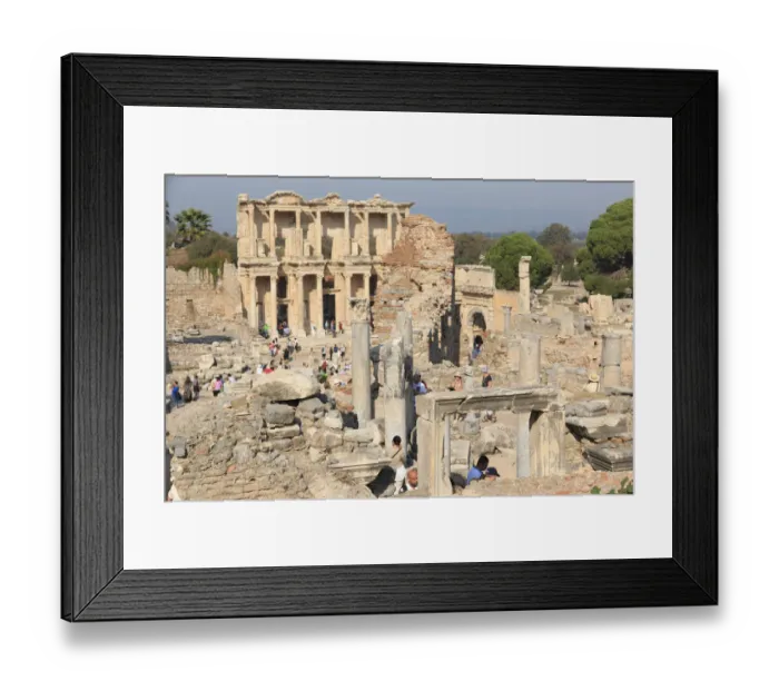 Framed Print : Turkey, Izmir Province, Selcuk, ancient city Ephesus, ancient world center of travel