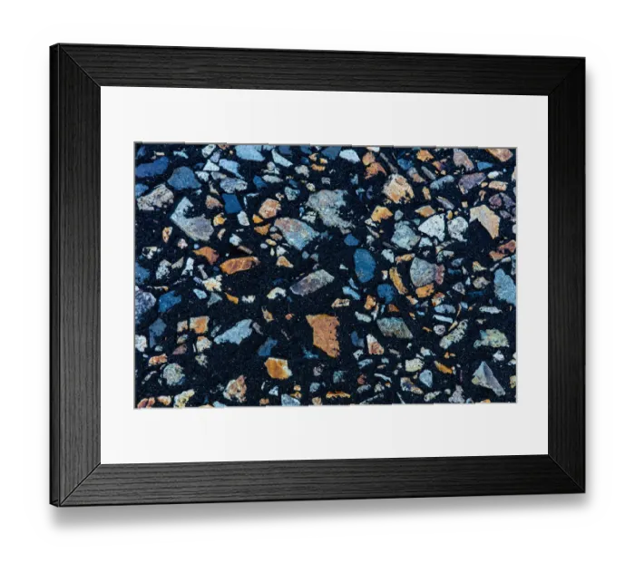Framed Print : Colorful rocks in black sand dunes near Hofn, Iceland Framed Print : Colorful rocks in black sand dunes near Hofn, Iceland