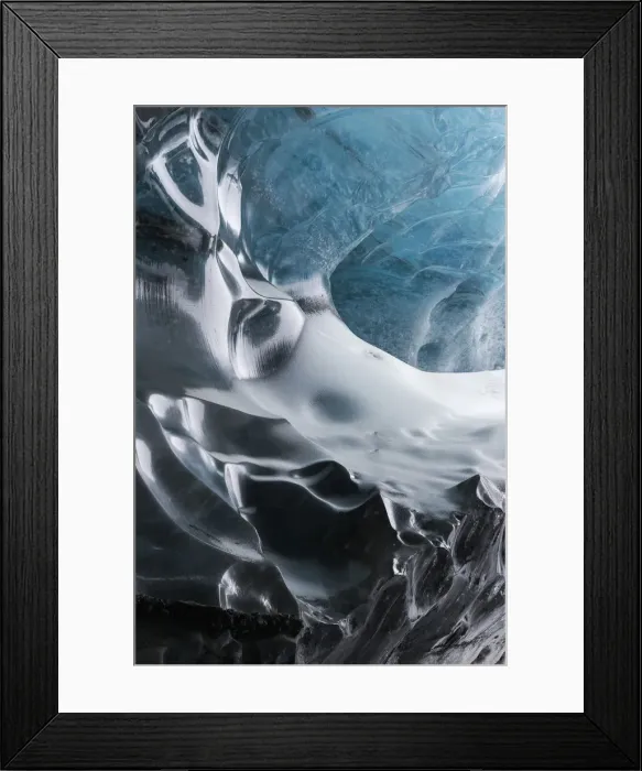 Framed Print : Europe, Iceland, Southwest Iceland, Skaftafell National Park, Vatnajokull Ice Caves
