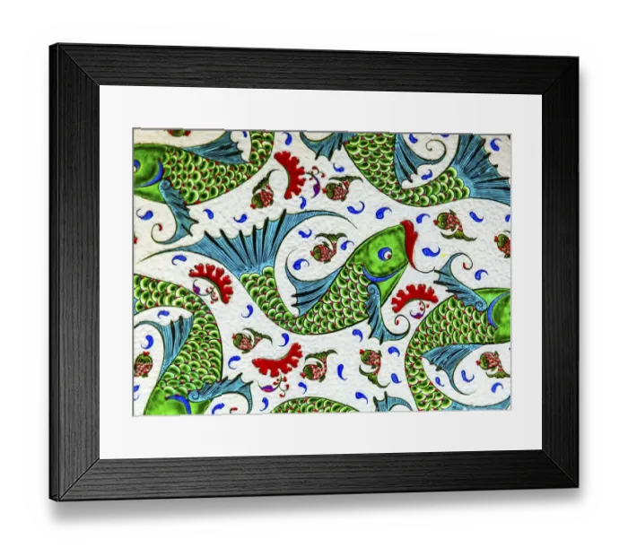 Framed Print : Ancient Arab Islamic Fish Designs Pottery Madaba Jordan Framed Print : Ancient Arab Islamic Fish Designs Pottery Madaba Jordan