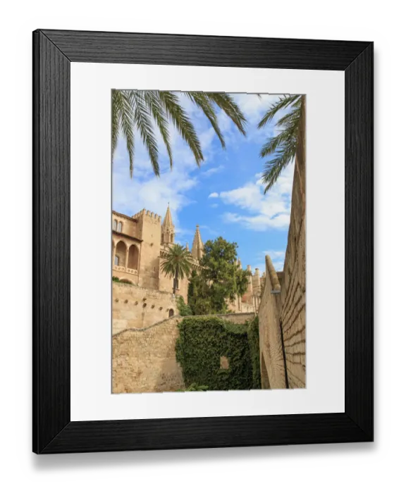 Framed Print : Europe, Spain, Balearic Islands, Mallorca, Palma de Mallorca, stone towers, turets Framed Print : Europe, Spain, Balearic Islands, Mallorca, Palma de Mallorca, stone towers, turets