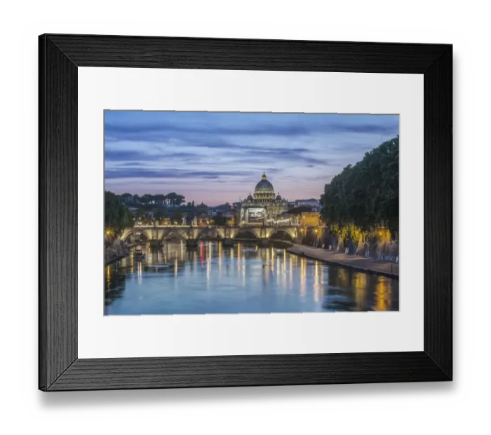 Framed Print : Europe, Italy, Rome, Tiber River Sunset Framed Print : Europe, Italy, Rome, Tiber River Sunset