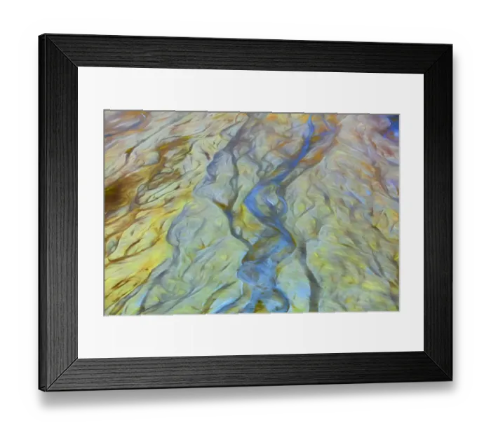 Framed Print : USA, Alaska, Arctic National Wildlife Refuge. Abstract of Brooks Range and Ivishak River