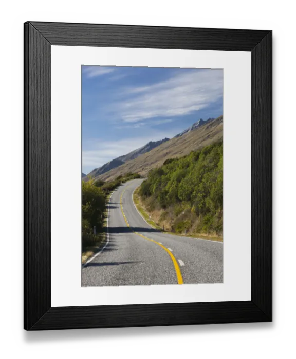 Framed Print : New Zealand, South Island, Otago, Glenorchy, The Glenorchy Road Framed Print : New Zealand, South Island, Otago, Glenorchy, The Glenorchy Road