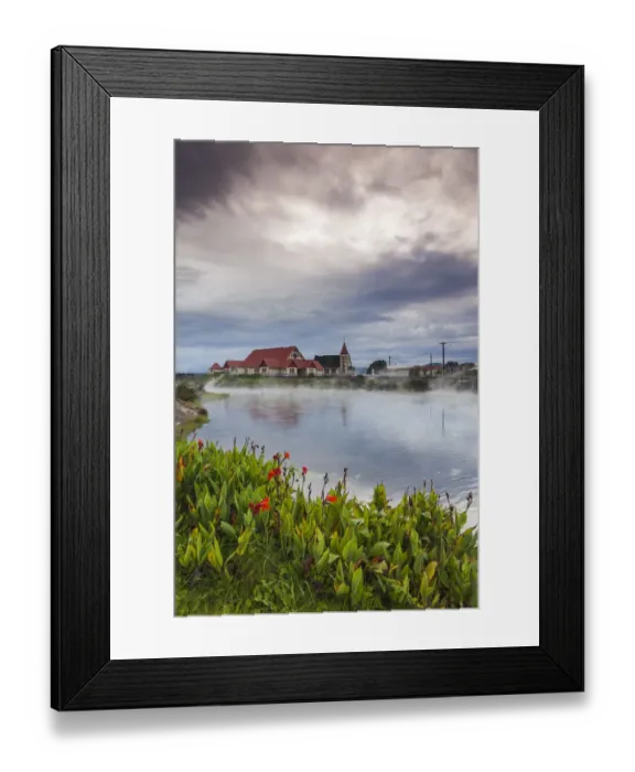 Framed Print : New Zealand, North Island, Rotorua, Ohinemutu, Maori village, St Framed Print : New Zealand, North Island, Rotorua, Ohinemutu, Maori village, St