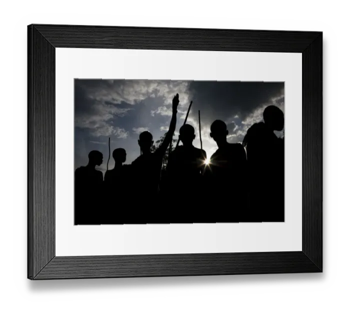 Framed Print : Donga participants, Ethiopia