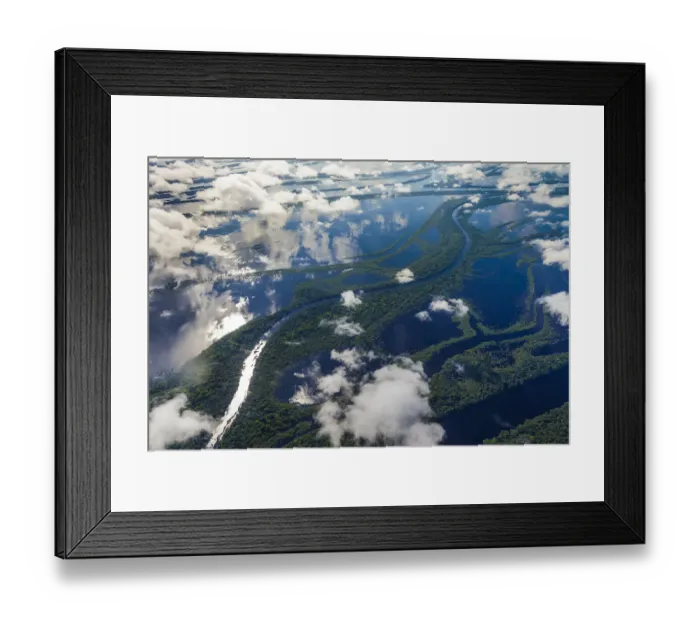 Framed Print : Aerial of Amazon River Basin, Manaus, Brazil Framed Print : Aerial of Amazon River Basin, Manaus, Brazil