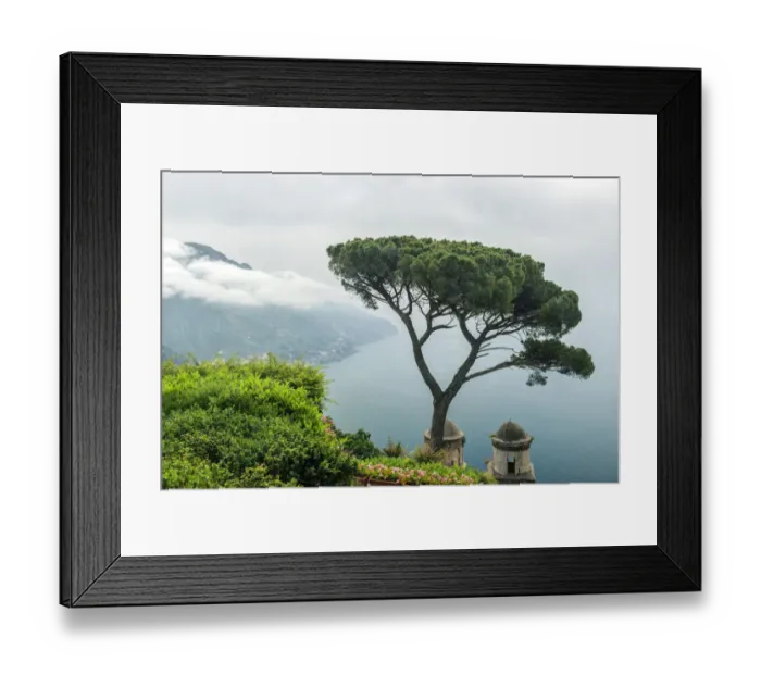 Framed Print : Europe, Italy, Amalfi Coast, Ravello, View of Coastline from Villa Rufolo Framed Print : Europe, Italy, Amalfi Coast, Ravello, View of Coastline from Villa Rufolo