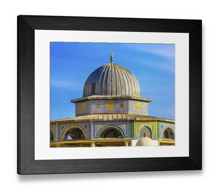 Framed Print : Small Shrine Dome of the Rock Islamic Mosque Temple Mount Jerusalem Israel