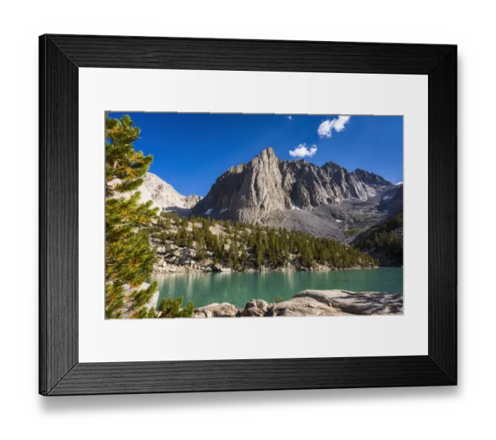 Framed Print : Temple Crag above Big Pine Lake #3, John Muir Wilderness, Sierra Nevada Mountains