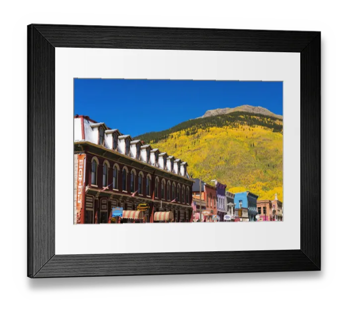 Framed Print : Historic downtown and fall color, Silverton, Colorado USA Framed Print : Historic downtown and fall color, Silverton, Colorado USA
