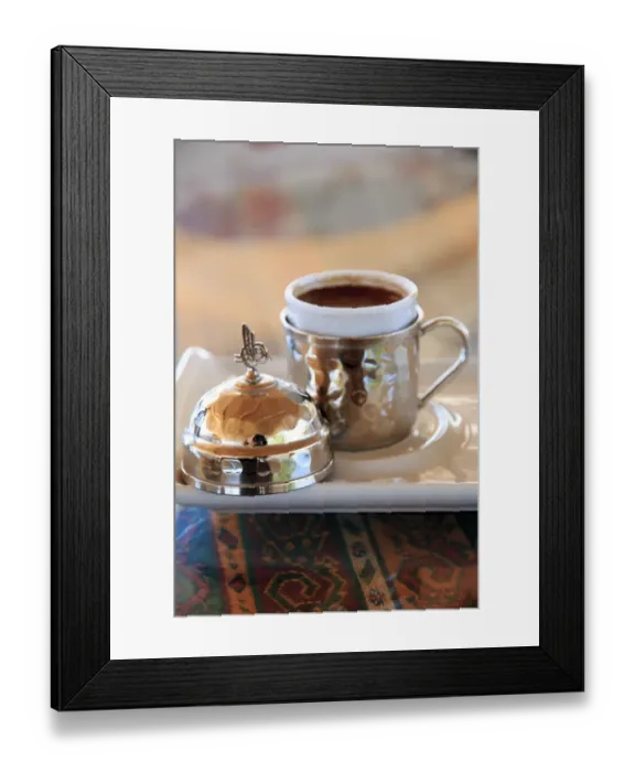Framed Print : Turkey, Central Anatolia, Nevsehir Province, Uchisar cafe scene, Turkish coffee being Framed Print : Turkey, Central Anatolia, Nevsehir Province, Uchisar cafe scene, Turkish coffee being