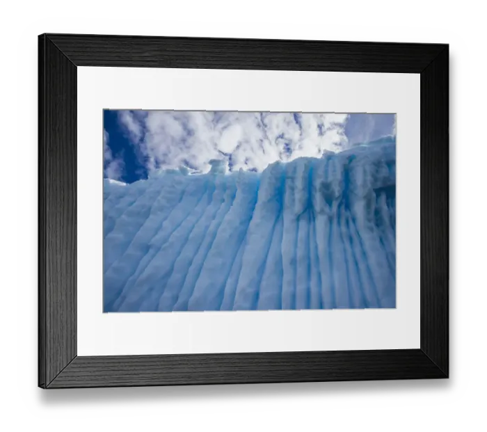 Framed Print : Antarctica, Gerlach Strait, blue ice formation
