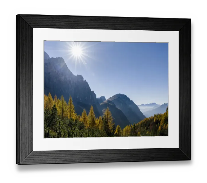 Framed Print : Valle Corpassa in the Civetta - Moiazza mountain range in the dolomites of the Veneto