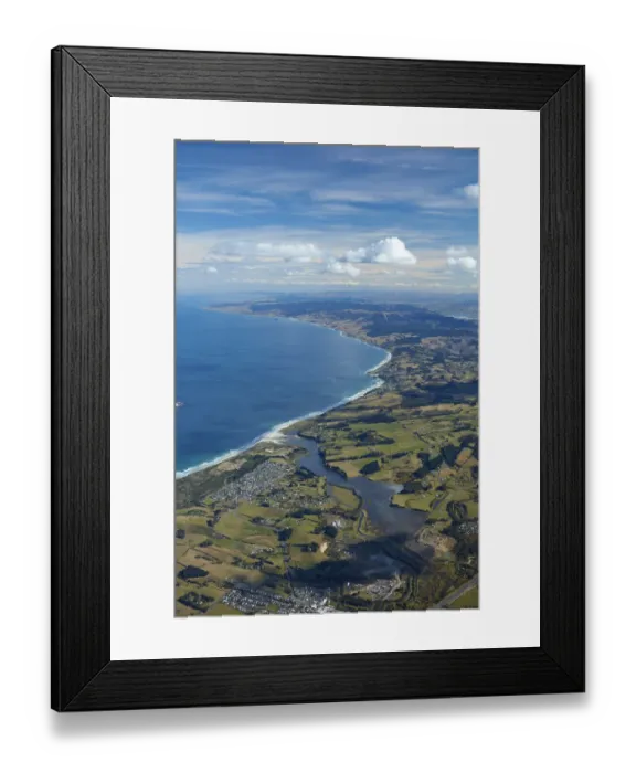 Framed Print : Kaikorai Lagoon and Waldronville, Dunedin, Otago, South Island, New Zealand - aerial Framed Print : Kaikorai Lagoon and Waldronville, Dunedin, Otago, South Island, New Zealand - aerial