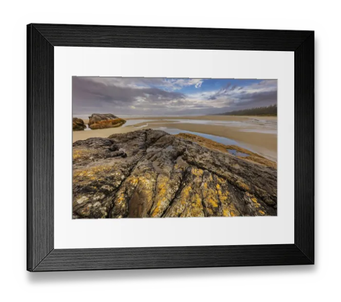 Framed Print : Tide pools along the Pacific Ocean coastline in Pacific Rim National Park Reserve near Tofino