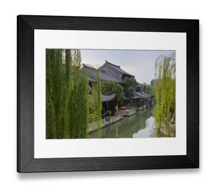 Framed Print : Traditional houses along the Grand Canal, Taierzhuang Ancient Town, Shandong Province Framed Print : Traditional houses along the Grand Canal, Taierzhuang Ancient Town, Shandong Province