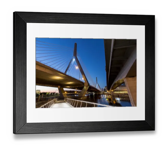 Framed Print : Boston, MA, USA. Leonard P. Zakam Bunker Hill Bridge as seen from Paul Revere Park Framed Print : Boston, MA, USA. Leonard P. Zakam Bunker Hill Bridge as seen from Paul Revere Park