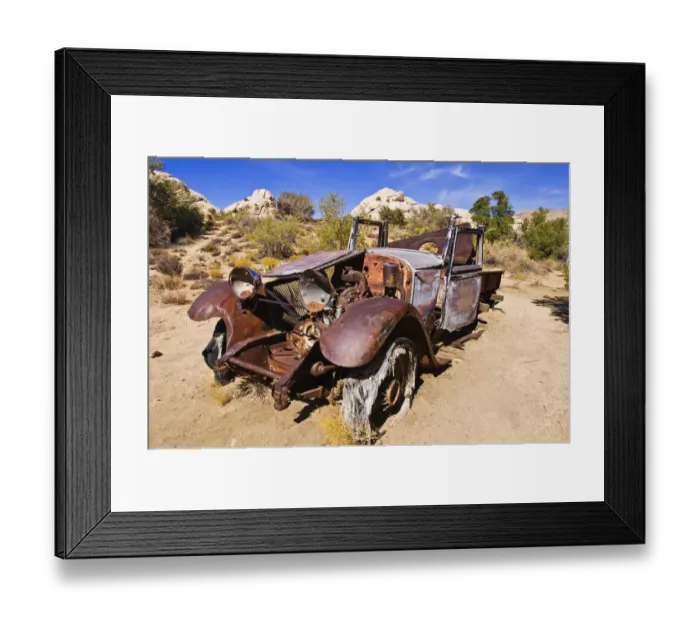 Framed Print : Old truck at the Wall Street Stamp Mill, Joshua Tree National Park, California USA Framed Print : Old truck at the Wall Street Stamp Mill, Joshua Tree National Park, California USA