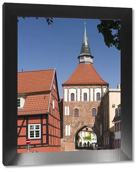 City gate Kuetertor. The Hanseatic City Stralsund. The old town is listed as UNESCO World Heritage
