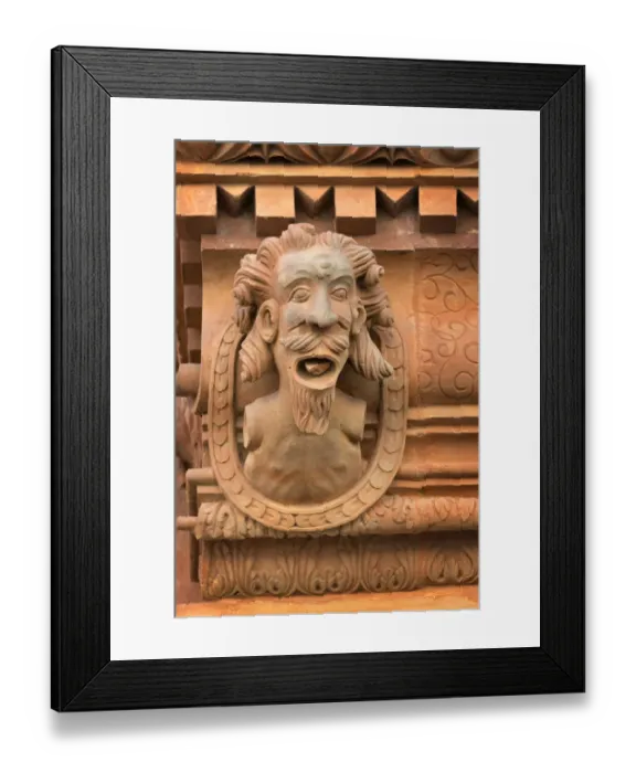 Framed Print : Europe; France; Alsace province; Colmar. Detail of one of 111 gargoyle heads on Framed Print : Europe; France; Alsace province; Colmar. Detail of one of 111 gargoyle heads on