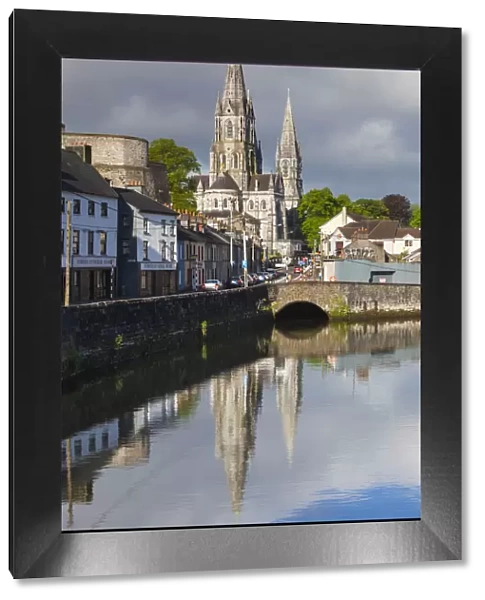 Ireland, County Cork, Cork City, St. Fin Barres Cathedral, 19th century, from the River Lee