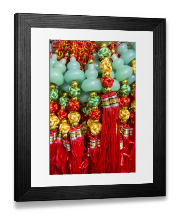 Framed Print : USA, Arizona, Phoenix. Traditional tassels at Chinese Festival