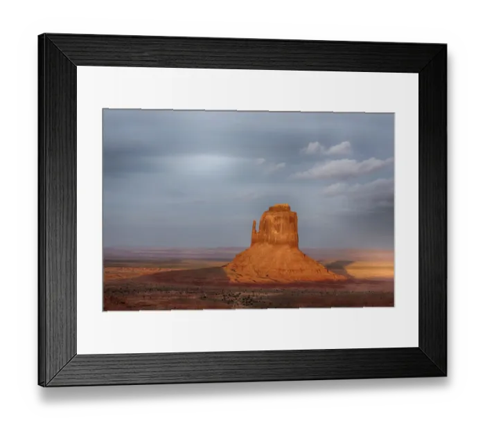 Framed Print : AZ, Monument Valley, East Mitten at sunset Framed Print : AZ, Monument Valley, East Mitten at sunset