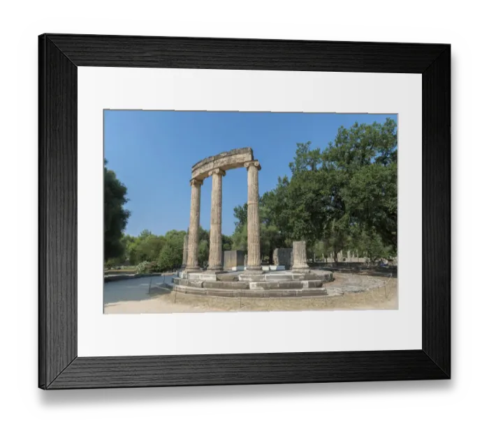Framed Print : Tholos, Ancient Greek ruins, Oympia, Greece, Europe