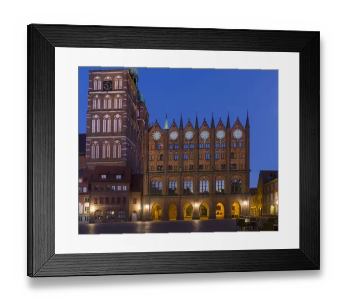 Framed Print : The Alte Markt (old market) with the iconic town hall and the church St. Nikolei (Saint Nicholas) Framed Print : The Alte Markt (old market) with the iconic town hall and the church St. Nikolei (Saint Nicholas)