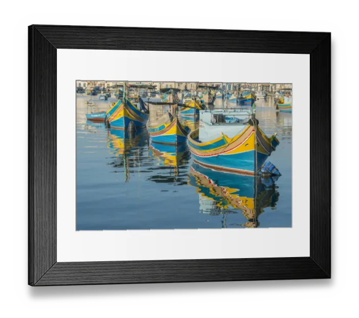 Framed Print : Eurpoe, Malta, Marsaxlokk, Traditional Fishing Boats Framed Print : Eurpoe, Malta, Marsaxlokk, Traditional Fishing Boats