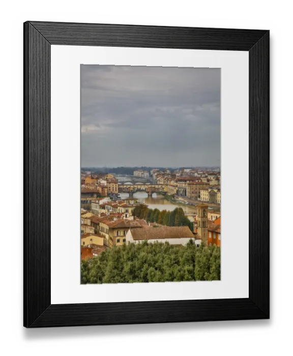 Framed Print : Italy, Florence, View of the Arno River