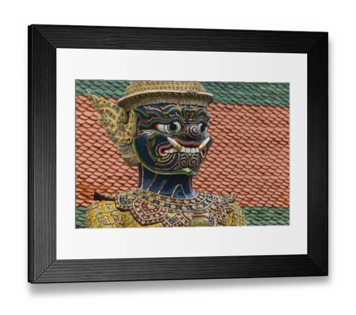 Framed Print : Thailand, Bangkok, Grand Palace. Detail of a large statue Framed Print : Thailand, Bangkok, Grand Palace. Detail of a large statue