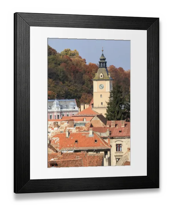 Framed Print : Europe, Romania, Brasov. Poarta Schei district. Near George Street. Clock Tower Framed Print : Europe, Romania, Brasov. Poarta Schei district. Near George Street. Clock Tower