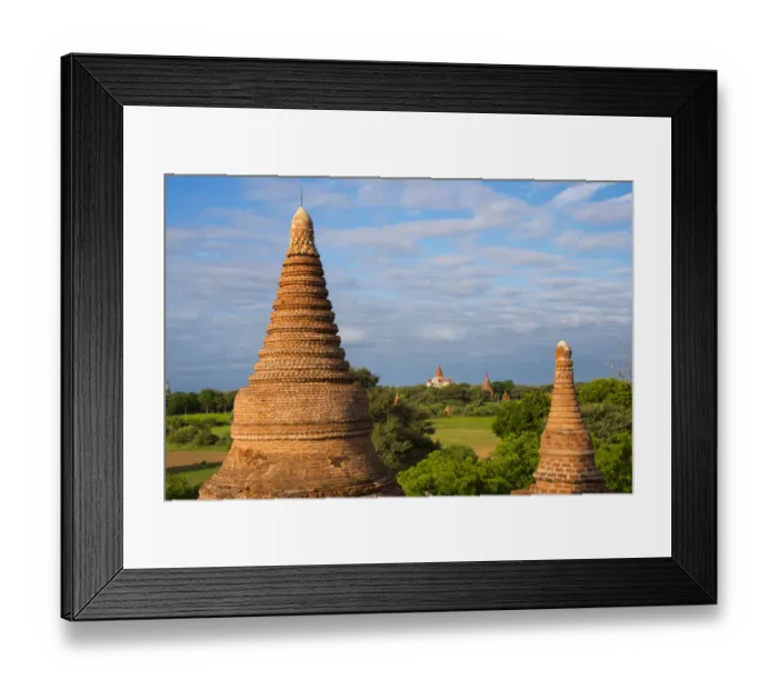 Framed Print : Ancient temples and pagodas, Bagan, Mandalay Region, Myanmar Framed Print : Ancient temples and pagodas, Bagan, Mandalay Region, Myanmar