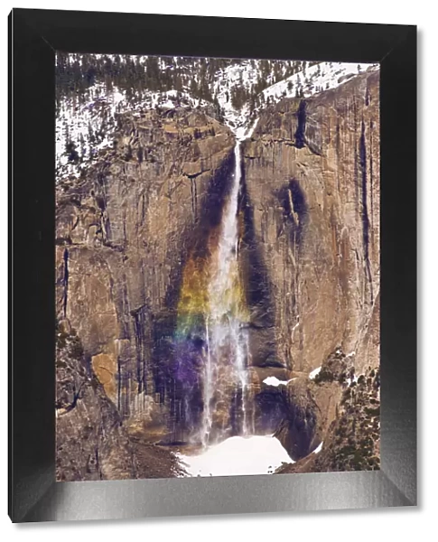 Yosemite Falls from Taft Point in winter, Yosemite National Park, California USA