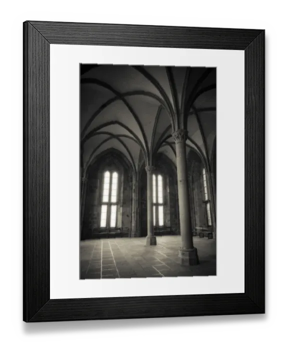 Framed Print : Abbey interior, Mont Saint-Michel monastery, Normandy, France