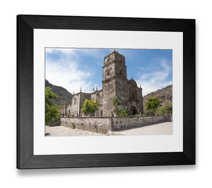 Framed Print : Mexico, Baja California Sur. Mission San Javier, Roman Catholic Jesuit Framed Print : Mexico, Baja California Sur. Mission San Javier, Roman Catholic Jesuit