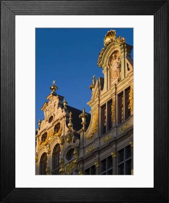 Framed Print : Belgium, Brussels, Grand Place, Guild Hall detail Framed Print : Belgium, Brussels, Grand Place, Guild Hall detail
