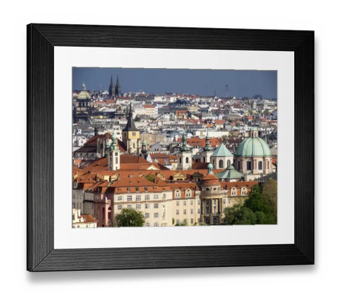 Framed Print : Europe, Czech Republic, Prague. Prague rooftops as seen from above Framed Print : Europe, Czech Republic, Prague. Prague rooftops as seen from above