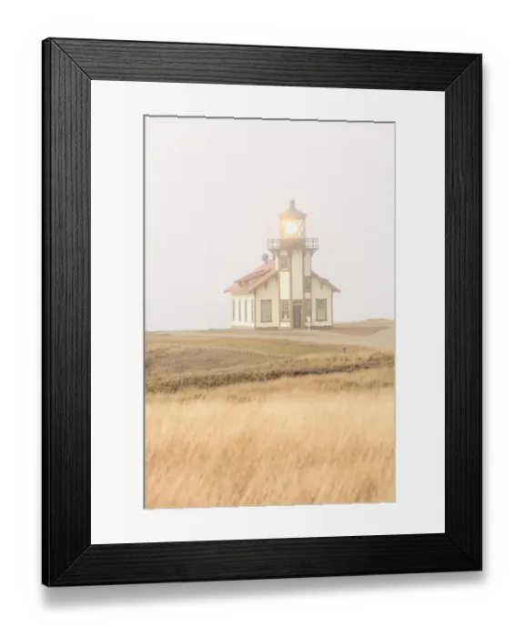 Framed Print : Point Cabrillo Lighthouse & Marine Preserve, near Mendocino Northern California Coast