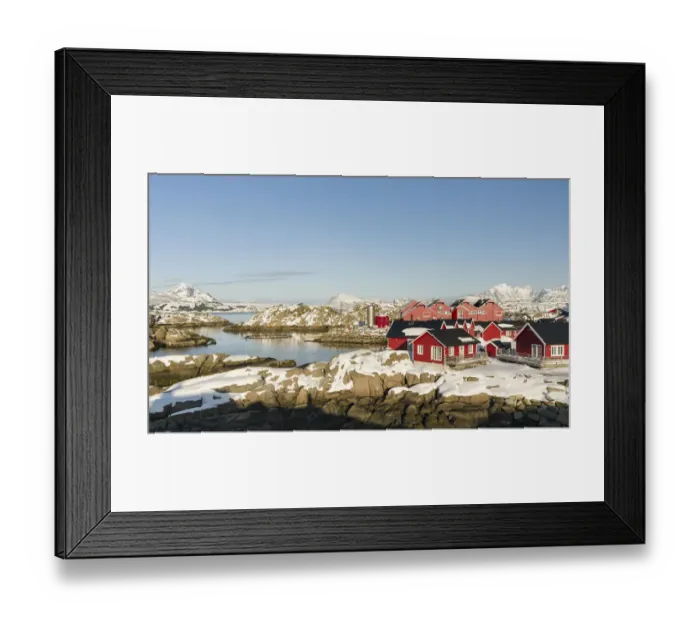 Framed Print : Landscape near Mortsund, island Vestvagoy. The Lofoten islands in northern Norway during winter Framed Print : Landscape near Mortsund, island Vestvagoy. The Lofoten islands in northern Norway during winter