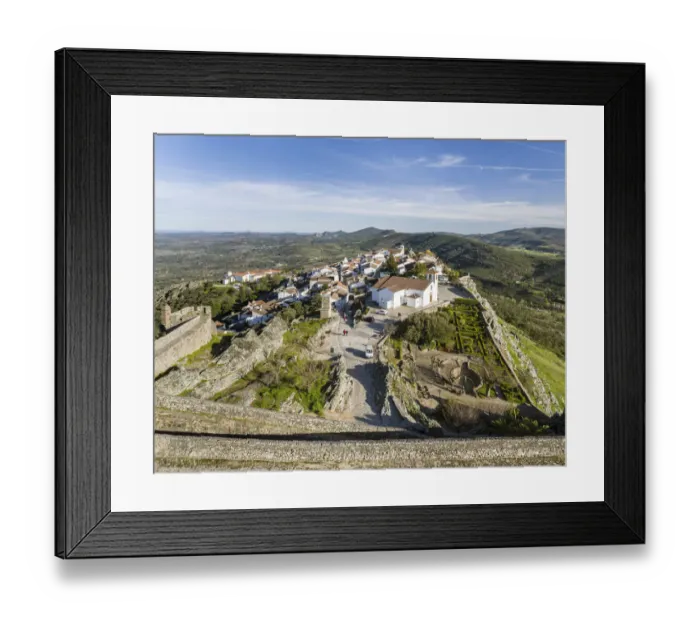 Framed Print : Marvao a famous medieval mountain village and tourist attraction in the Alentejo