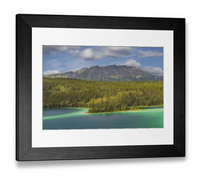 Framed Print : Canada, Yukon Territory, Emerald Lake north of Carcross Credit as: Don Paulson / Framed Print : Canada, Yukon Territory, Emerald Lake north of Carcross Credit as: Don Paulson /