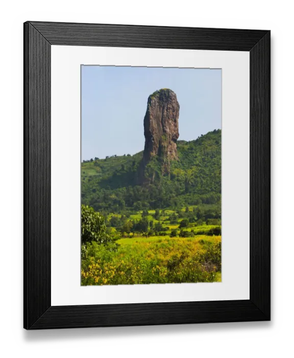Framed Print : Stone pillar in the mountain, Bahir Dar, Ethiopia