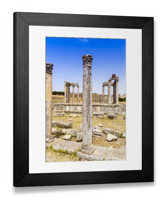 Framed Print : Roman Ruins Temple of Juno Caelestis, 3rd Century b. C. Dougga Archaeological Site Framed Print : Roman Ruins Temple of Juno Caelestis, 3rd Century b. C. Dougga Archaeological Site