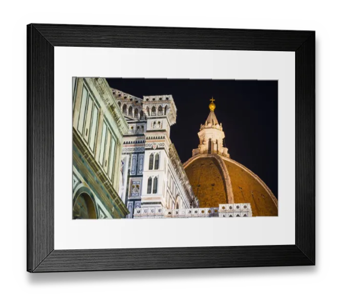 Framed Print : The Cathedral of Santa Maria del Fiore (Duomo) at night, Florence, Tuscany, Italy