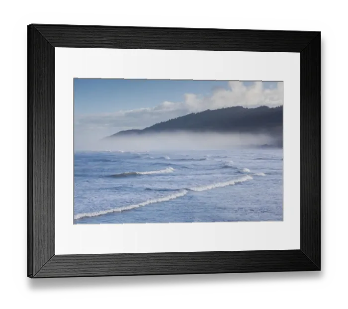 Framed Print : New Zealand, South Island, West Coast, Greymouth, beach, fog Framed Print : New Zealand, South Island, West Coast, Greymouth, beach, fog