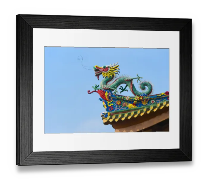 Framed Print : Dragon sculpture on the roof of South Putuo Temple, Xiamen, Fujian Province, China Framed Print : Dragon sculpture on the roof of South Putuo Temple, Xiamen, Fujian Province, China